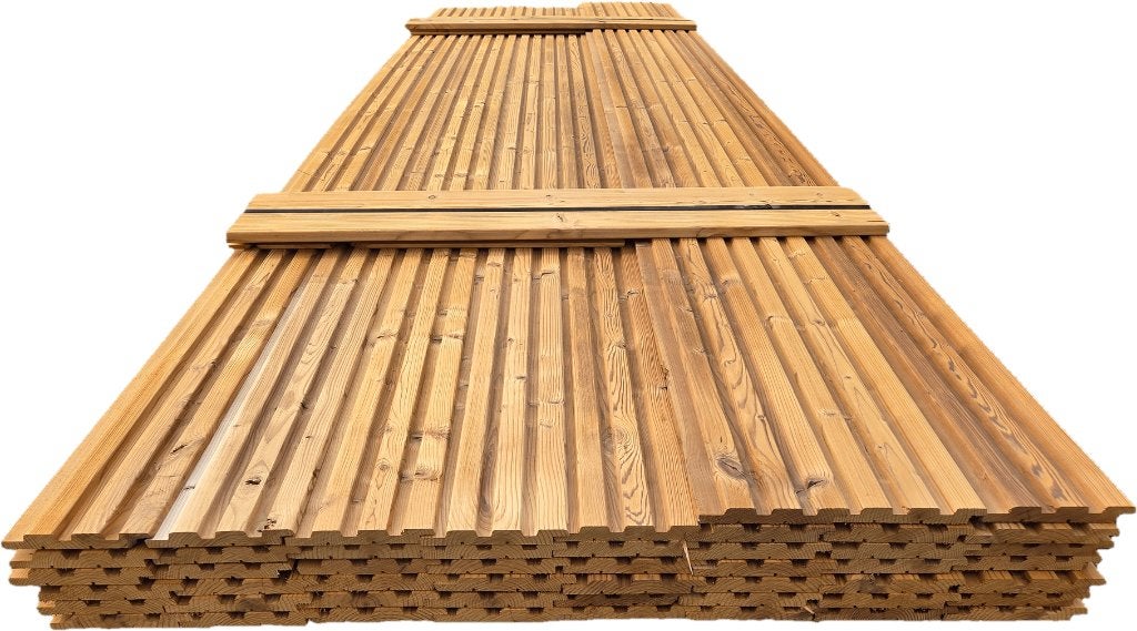 22.3 m2 Thermowood Triple Rhombusprofiel - nr: TP173, Ophalen, Nieuw, 250 cm of meer, Planken
