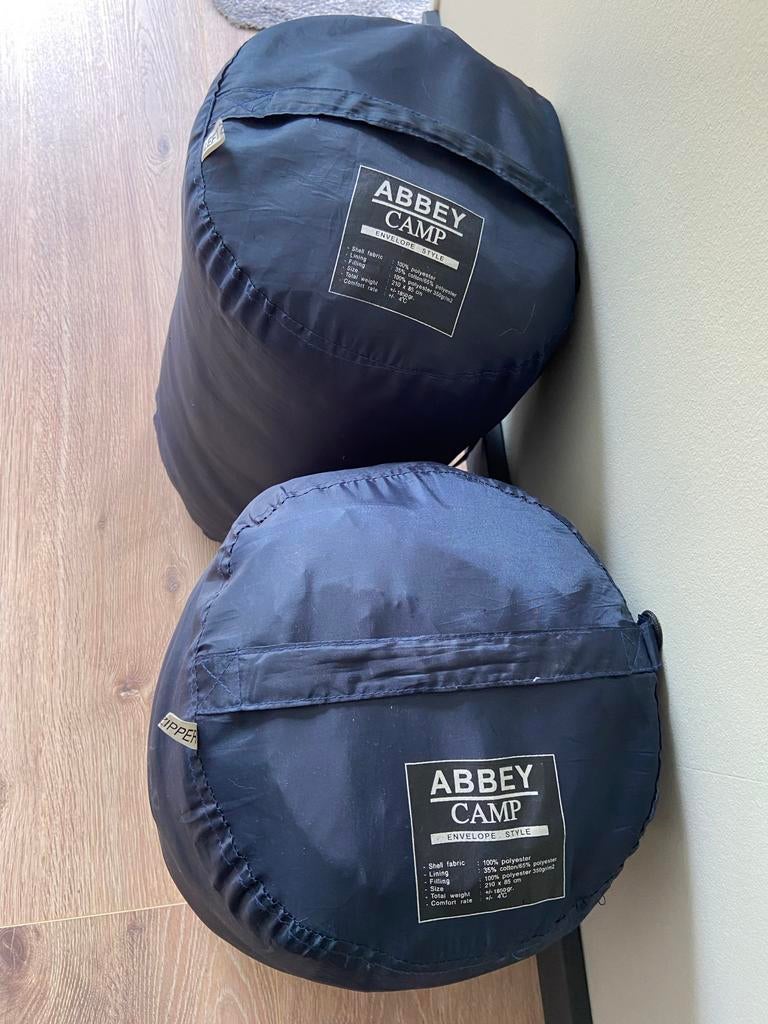 2x Abbey Camp Slaapzakken - Envelope Stijl, Ophalen of Verzenden, Gebruikt