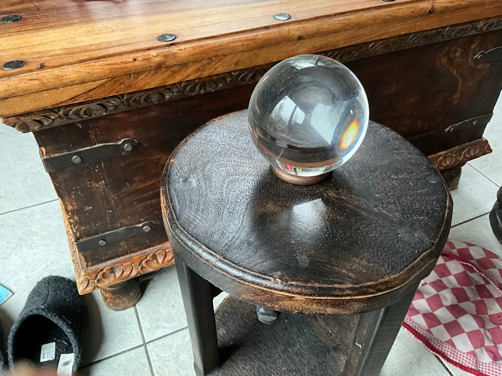 Massieve kristallen waarzegbollen - 11 cm, 1.8 kg, Ophalen of Verzenden