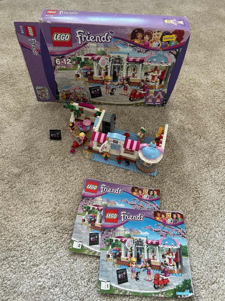Lego Friends - 41119 Heartlake Cupcafe met doos en boekje, Kinderen en Baby's, Gebruikt, Verzenden, Lego, Friends
