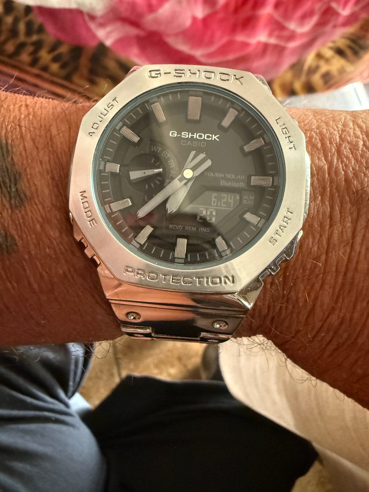 Casio G-Shock GM-B2100 mod, Ophalen of Verzenden, Zo goed als nieuw, Kunststof, Casio