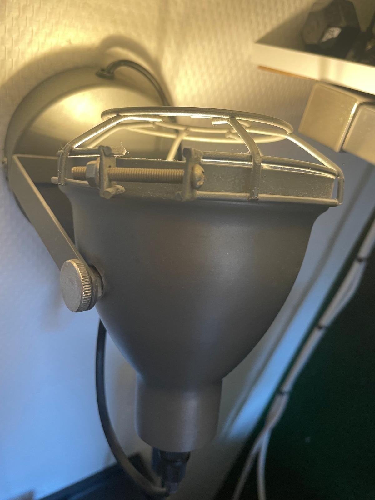 Industriële wandlamp en hanglamp - Grijs metaal, Overige merken, Gebruikt, Grijs, Industrieel
