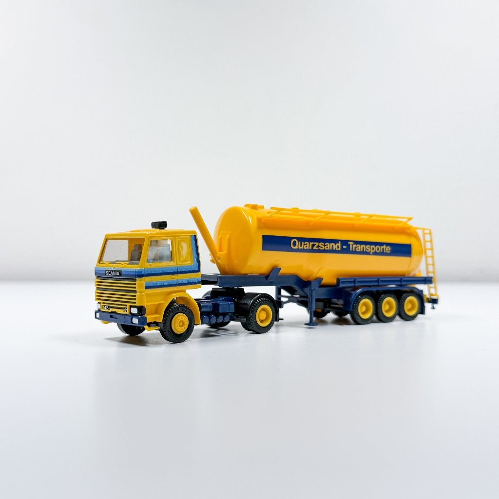 Herpa Scania Quarzsand Transpotre, Ophalen of Verzenden, Zo goed als nieuw, Bus of Vrachtwagen, Herpa