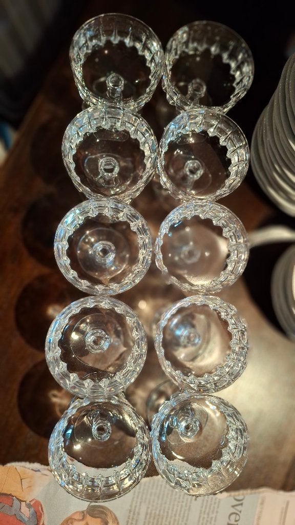 Cristal d'Arques Louvre kristallen aperitiefglazen, Antiek en Kunst, Antiek | Glas en Kristal, Ophalen of Verzenden