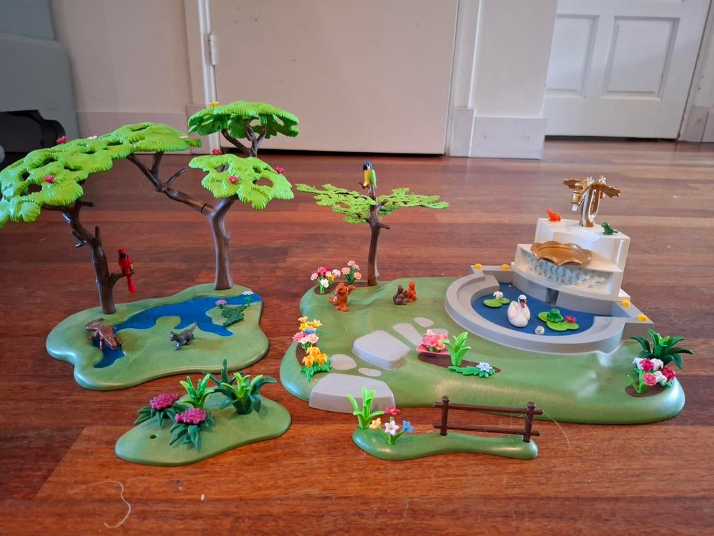 Playmobil Park met bomen, vijver en dieren, Ophalen, Gebruikt, Los playmobil