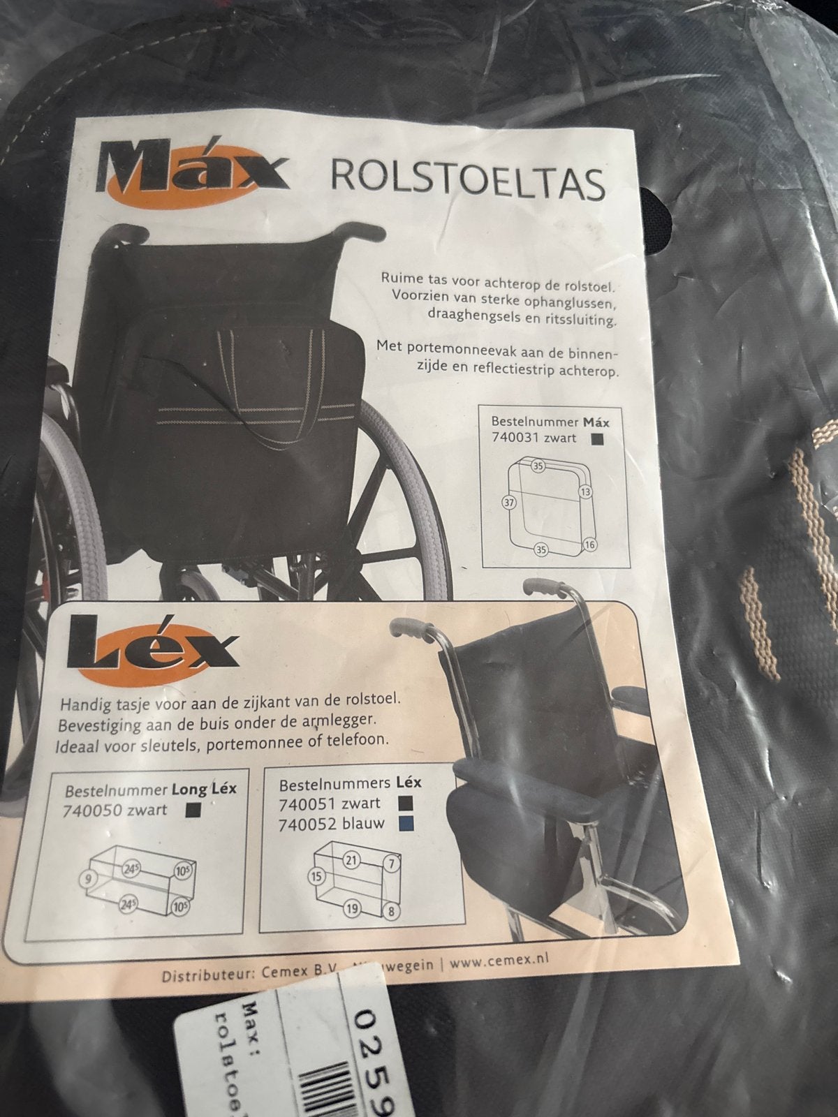 Rolstoel tas, Ophalen of Verzenden, Nieuw