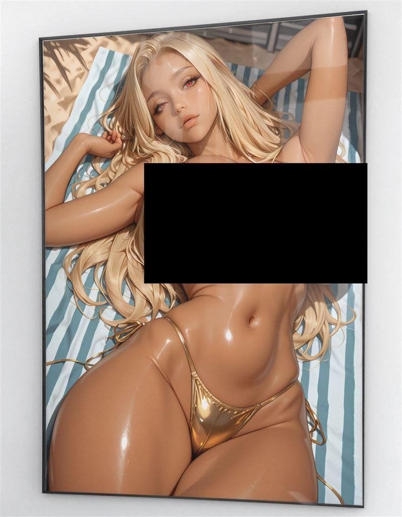 Sexy Anime Blonde Girl Waifu Poster [in 3 Formaten], Verzamelen, Stripfiguren, Verzenden, Kuifje, Nieuw, Beeldje of Figuurtje