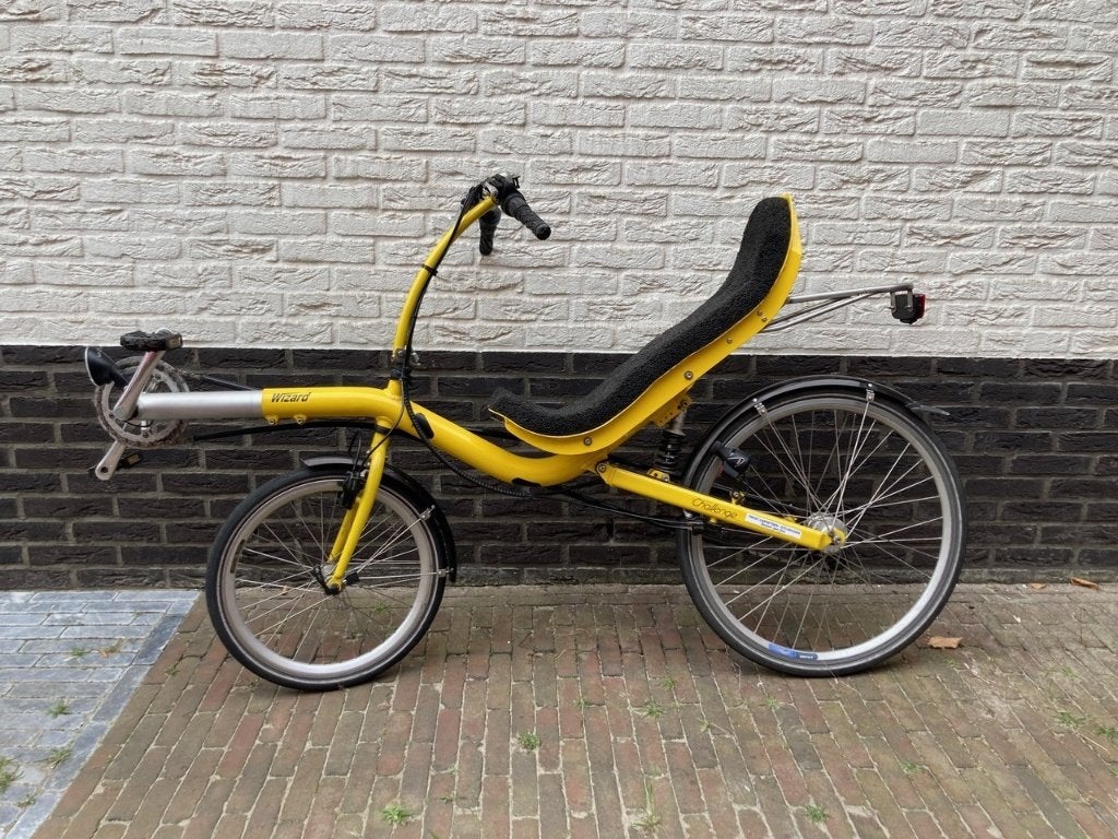 Challenge Wizard ligfiets in opvallend geel, met bovenstuur, Ophalen, Gebruikt, Bovenstuur, Overige merken