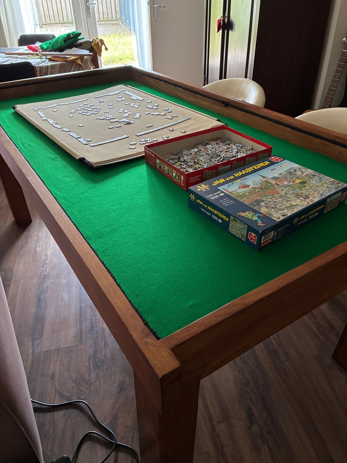 Spelletjes- en Puzzeltafel met opbergruimte en afdekplaten, Ophalen, Minder dan 500 stukjes, Gebruikt, Overige typen