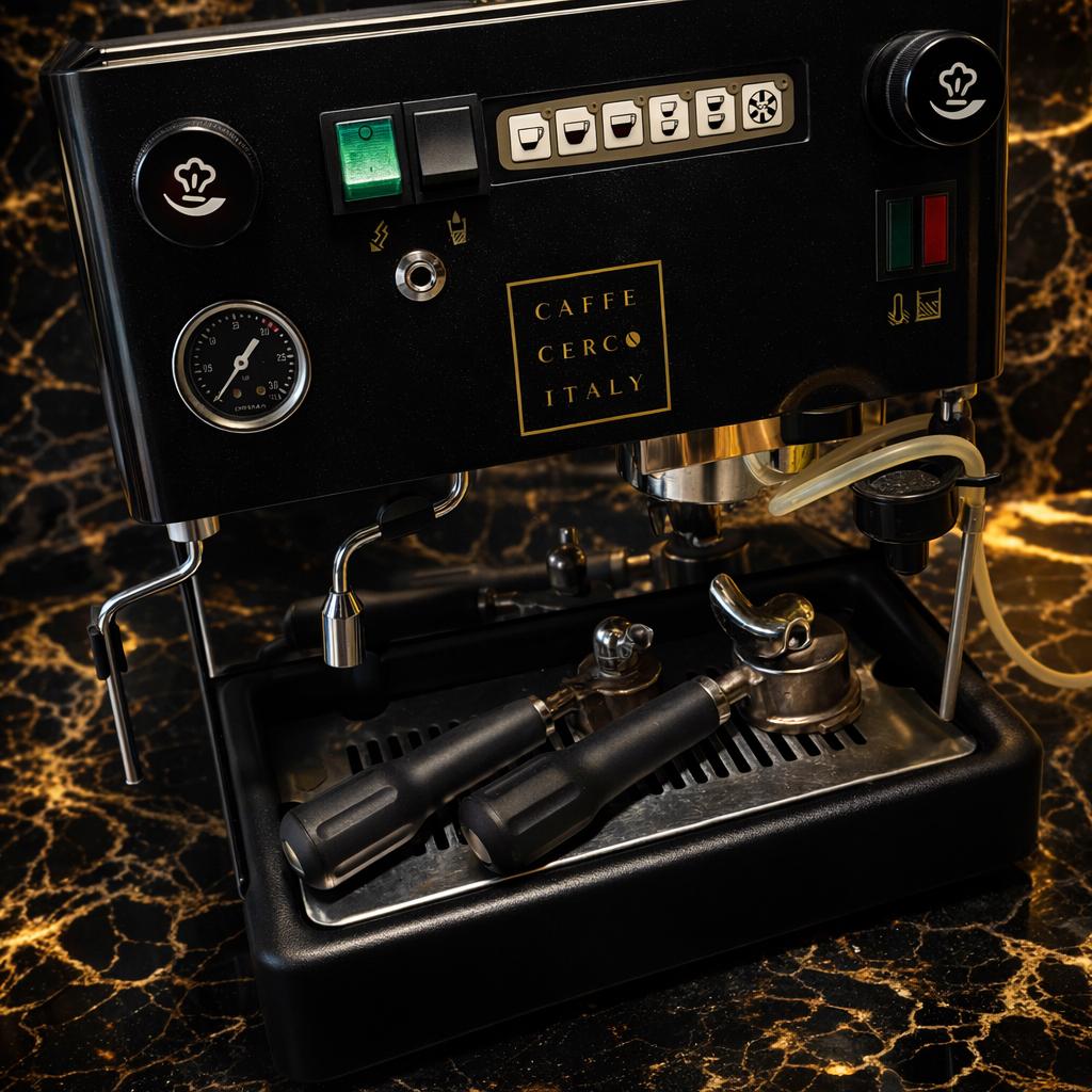 Zo goed als nieuwe Caffe Cerco Italy espressomachine, Stoompijpje, Espresso apparaat, Gemalen koffie, Ophalen of Verzenden