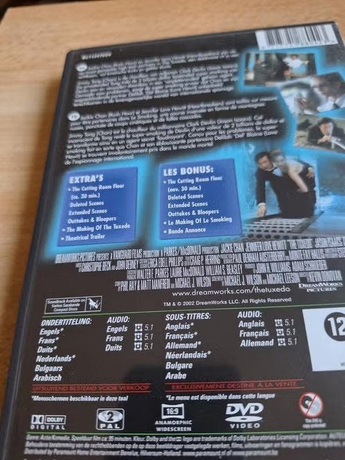 Dvd the tuxedo smoking h, Vanaf 12 jaar, Ophalen of Verzenden, Zo goed als nieuw, Actie