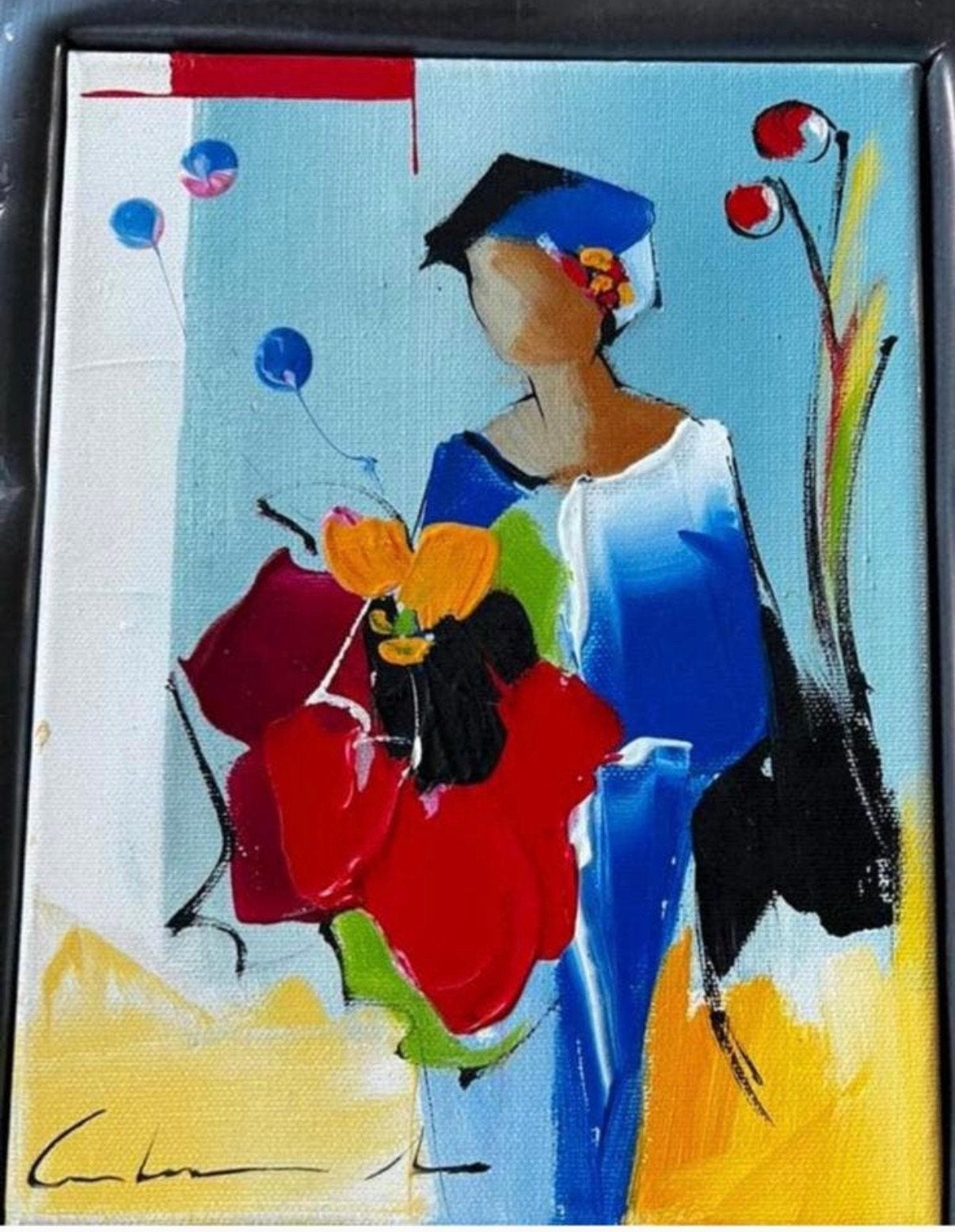 Magda Custermans acryl op linnen, Ophalen of Verzenden