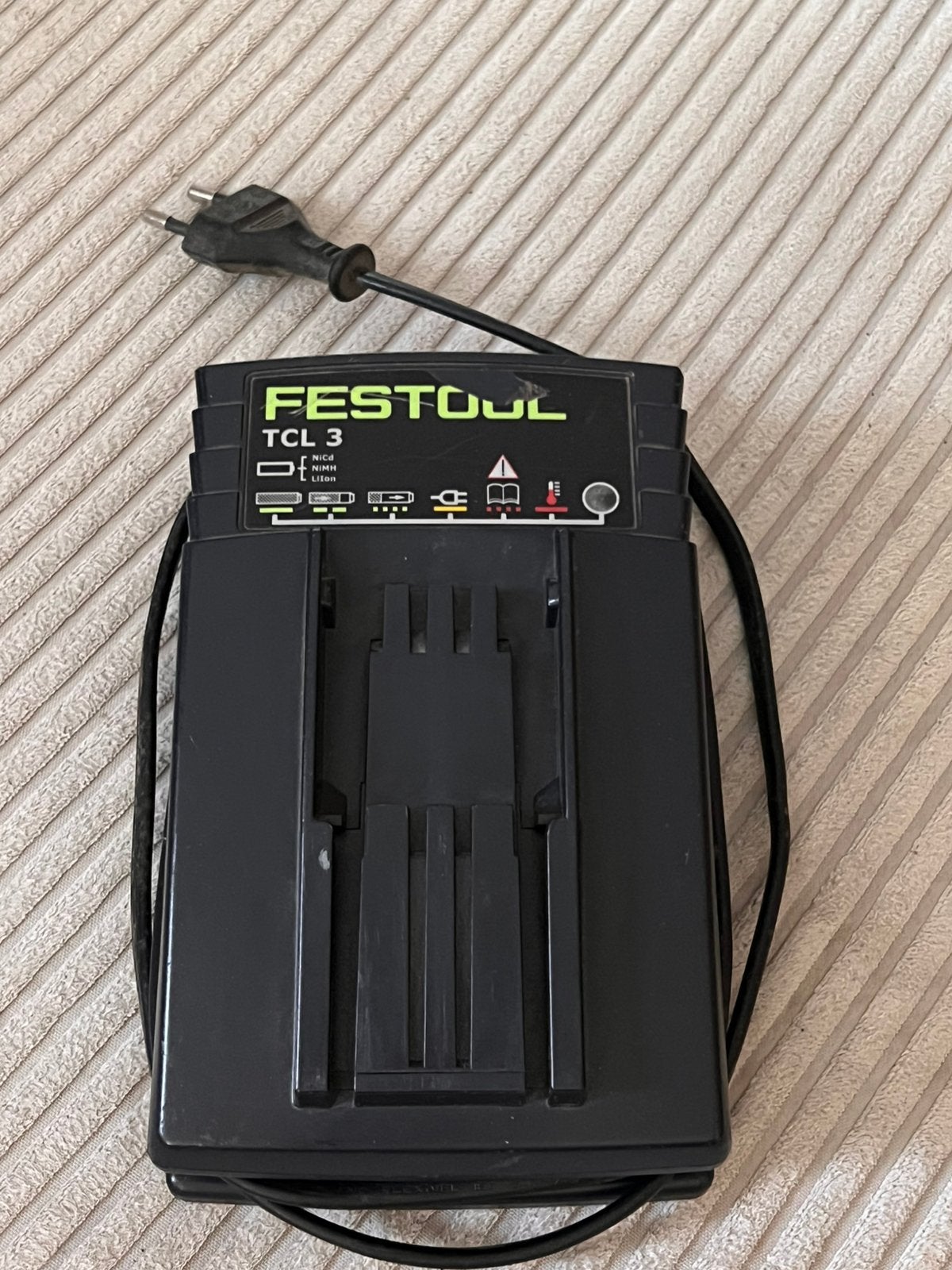 Festool TCL 3 acculader, Ophalen of Verzenden, Gebruikt