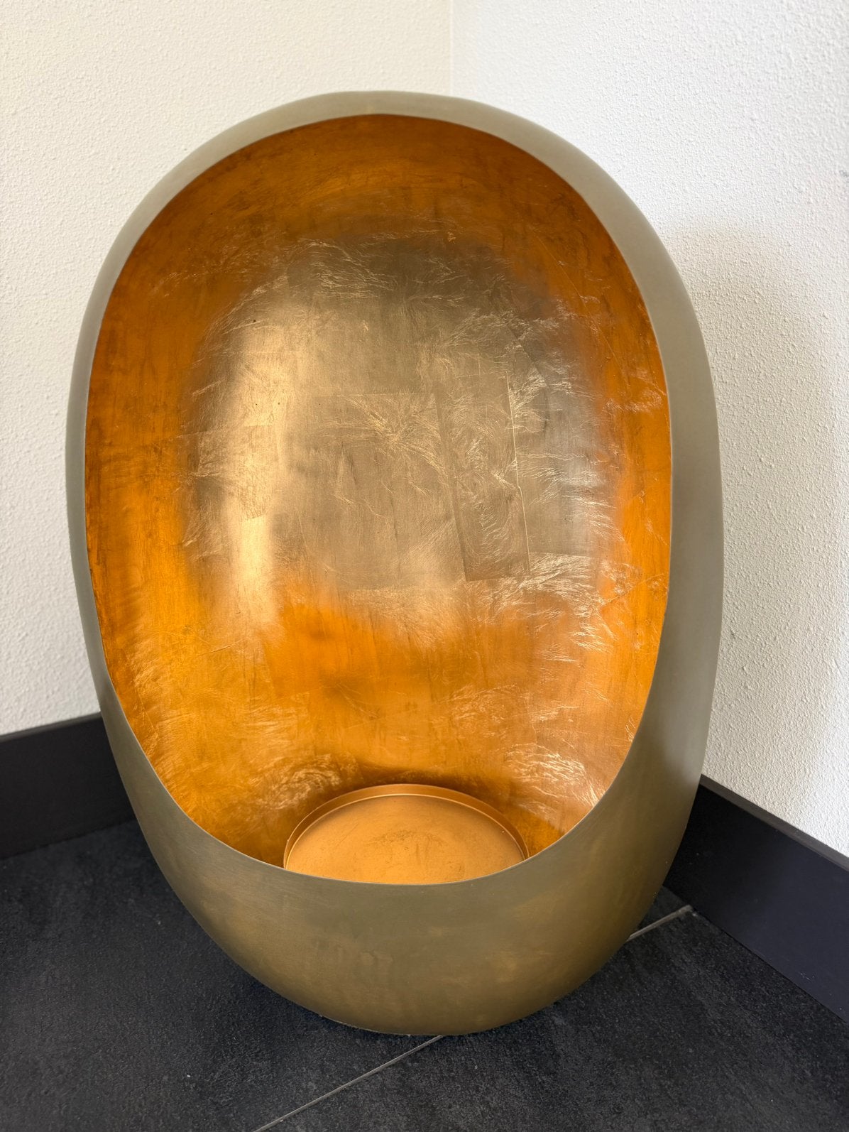 Kandelaar - ei goud, Huis en Inrichting, Ophalen of Verzenden, Zo goed als nieuw, Goud, Kandelaar