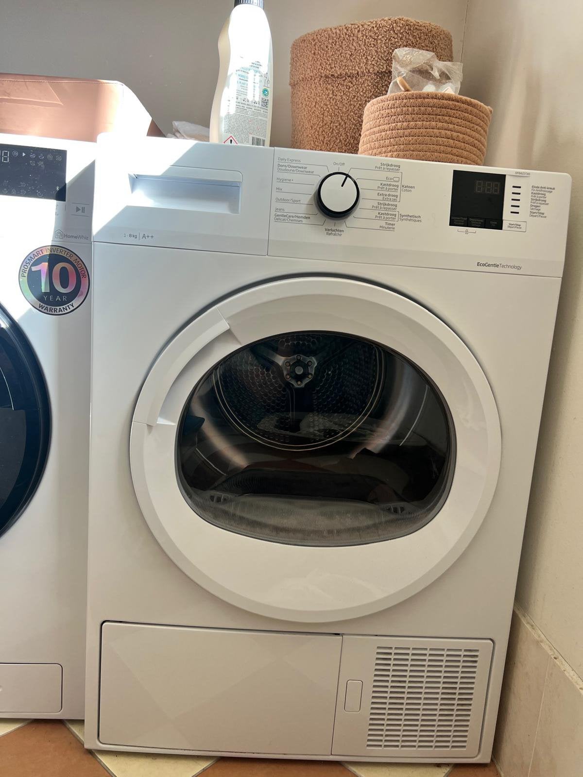 Beko droger (2jaar oud), Witgoed en Apparatuur, Wasdrogers, Ophalen, Zo goed als nieuw, Condens, Minder dan 85 cm