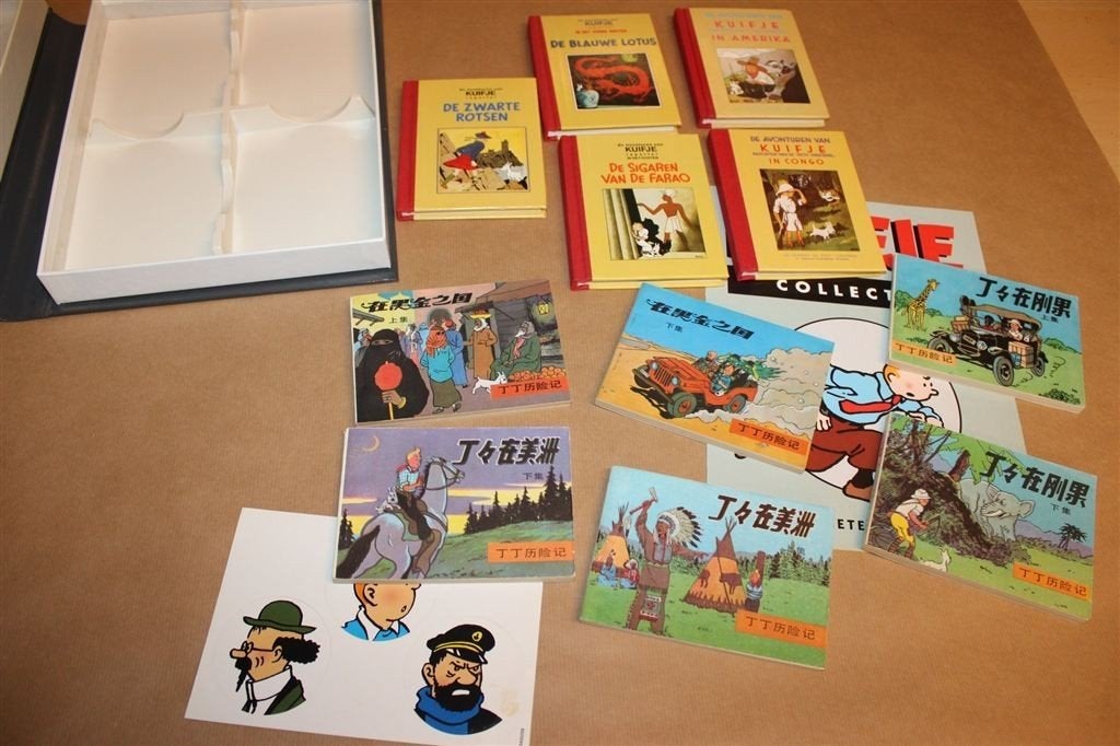 Kuifje Collectie — 5 Mini-Albums + 6 Chinese Boekjes, Eén stripboek, Ophalen of Verzenden, Gelezen