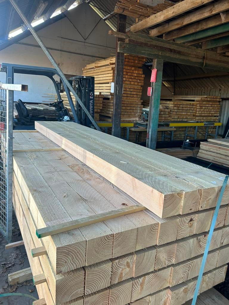 Douglas balk 9x9x300 cm, Ophalen of Verzenden, Nieuw, 250 cm of meer, Planken