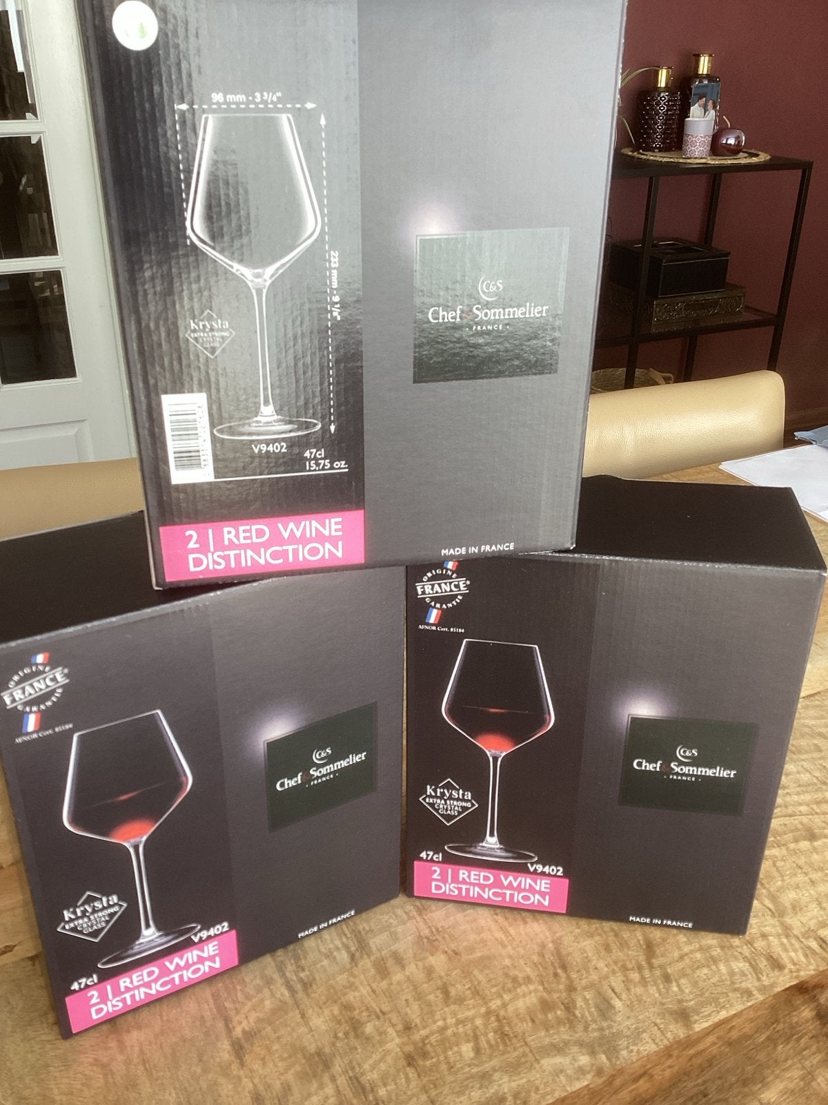 6 Nieuwe Chef Sommelier Kristallen Wijnglazen, Huis en Inrichting, Ophalen of Verzenden, Nieuw, Glas, Overige merken