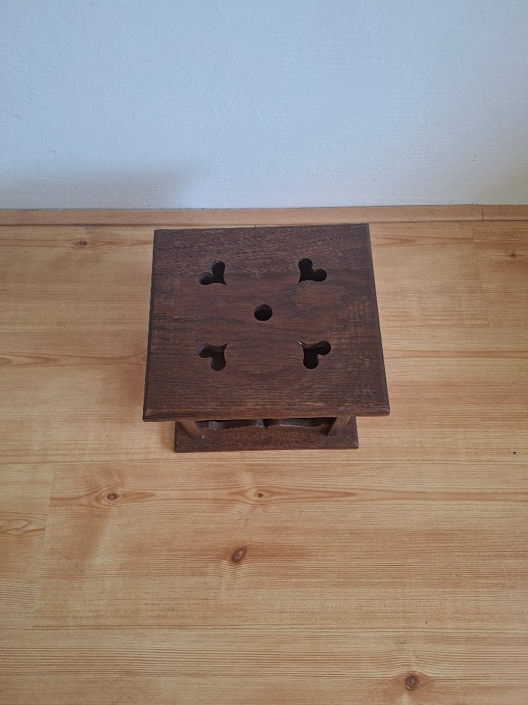 vintage houten voetenstoof, Ophalen of Verzenden