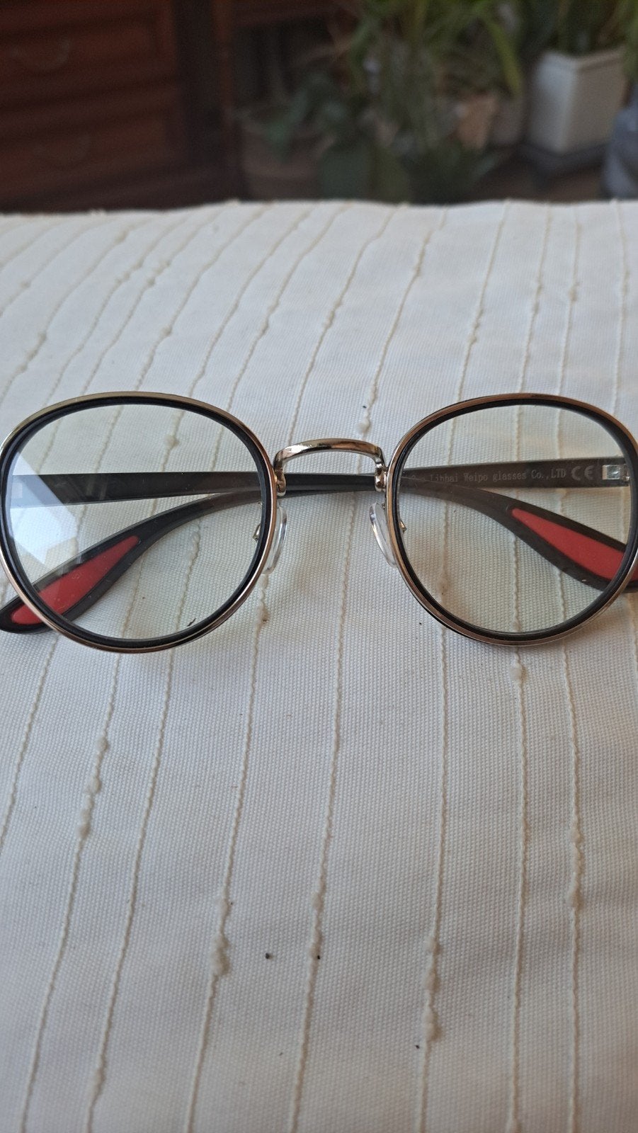 Leesbril +1.00 Linhai Weipo Glasses Zilver/Zwart/Rood, Ophalen of Verzenden