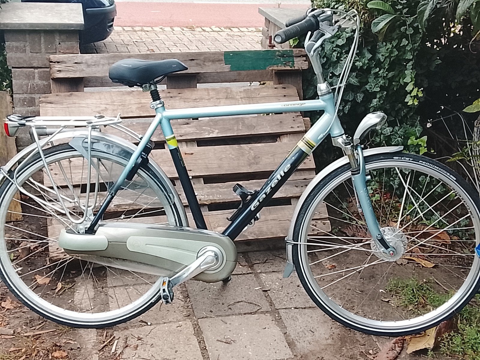 GAZELLE ORANGE HERENFIETS 28INCH 7 VERSNELLINGEN FRAME 57CM, Ophalen, Gebruikt, Versnellingen, 57 tot 61 cm