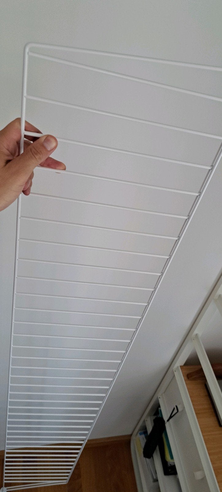 Witte String Staander, 200cm hoog 30cm diep, Ophalen of Verzenden, Gebruikt
