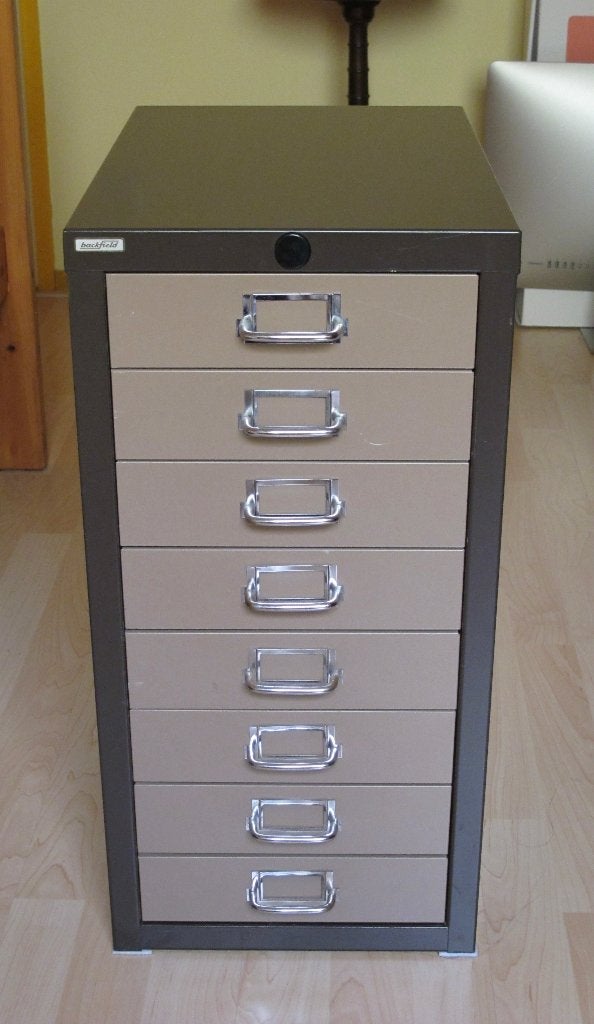Metalen vintage ladekast, Backfield, 8 laden, Ophalen, Minder dan 50 cm, 5 laden of meer, Vintage