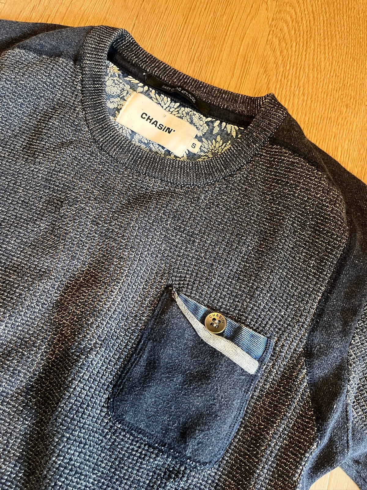 Chasin’ navy trui sweater mt s zeer netjes, Ophalen of Verzenden, Gedragen, Maat 46 (S) of kleiner, Blauw