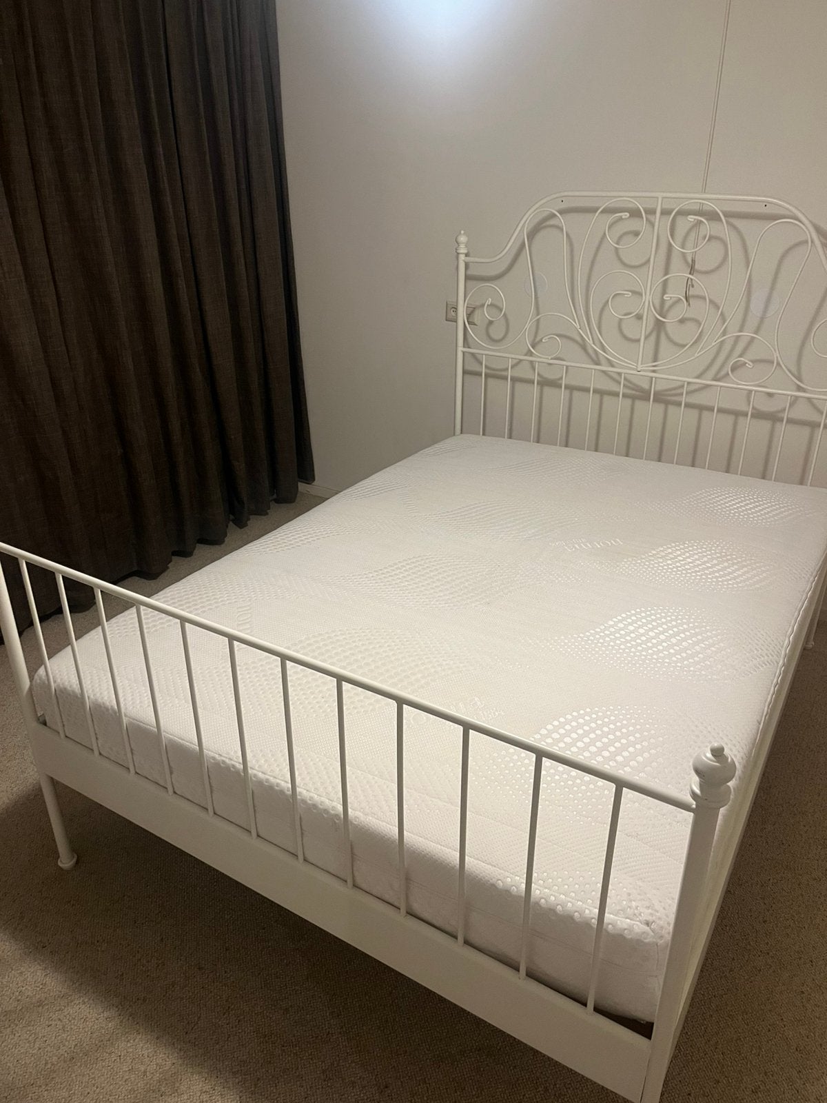 Logeerbed 140x200, Huis en Inrichting, Ophalen, Wit, Tweepersoons, 140 cm