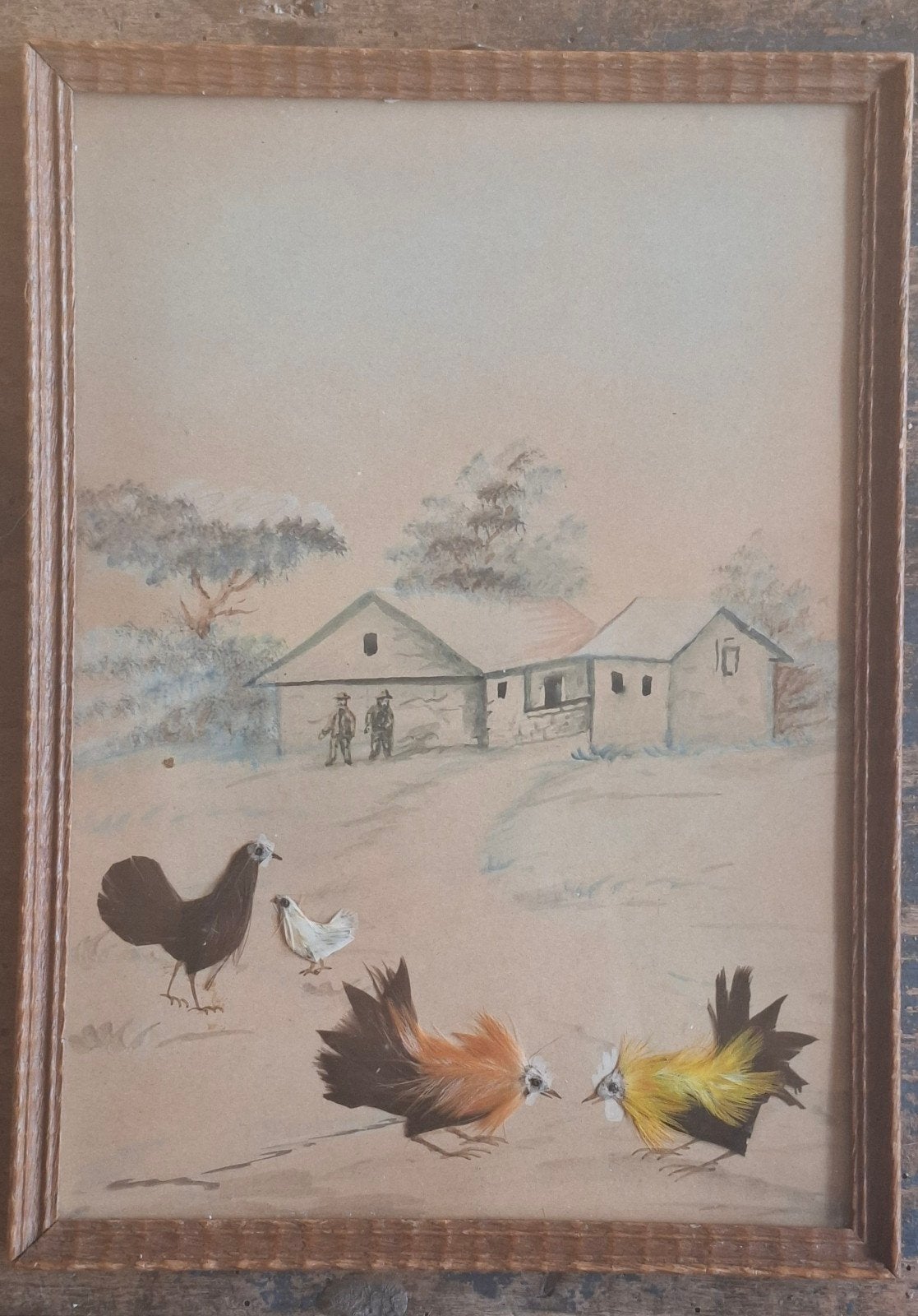 Ban yah ayam dengan bula asli. Aquarel. Indonesië. 21/29 cm., Ophalen