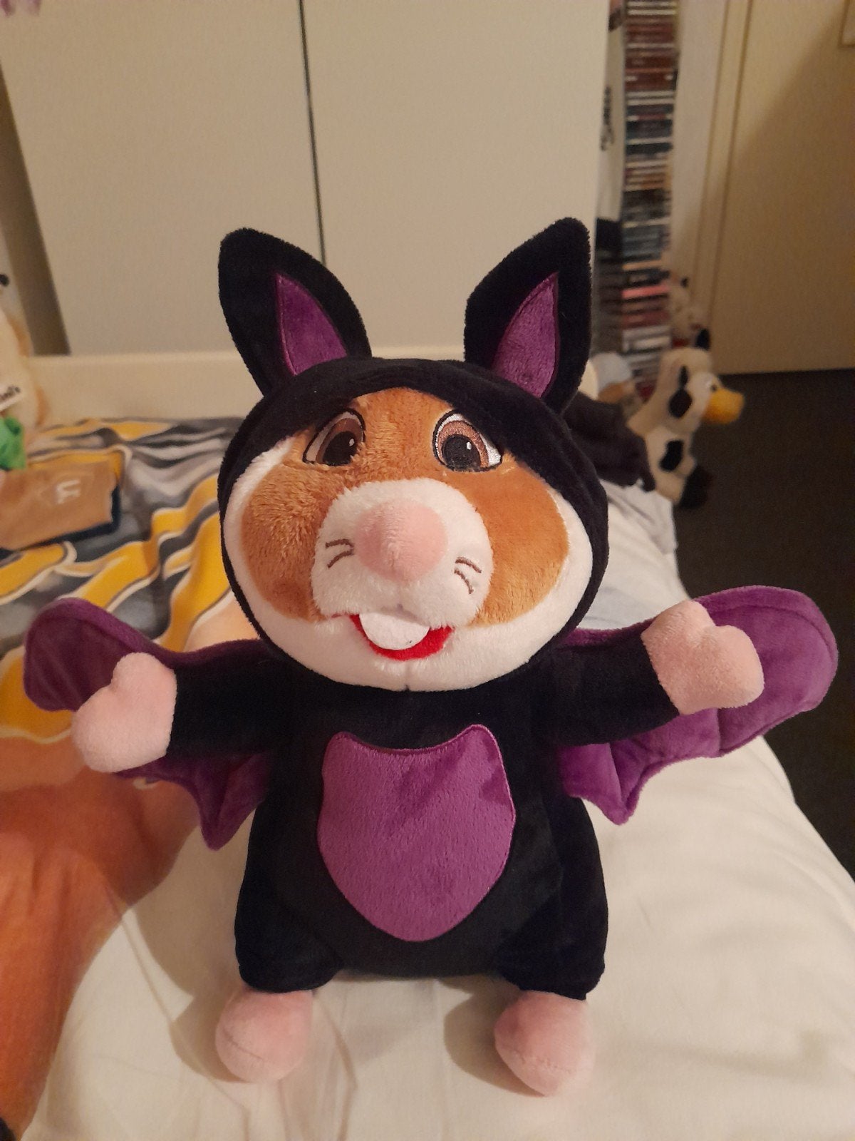 AH Hamster Halloween vleermuispakje Zo goed als nieuw, Albert Heijn, Hamster, Zwart, Ophalen of Verzenden