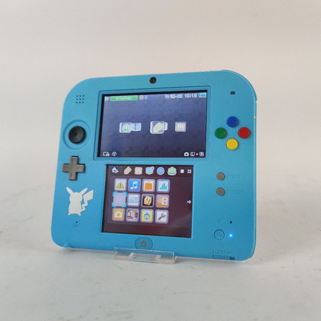 Nintendo 2DS Pokemon editie (sun and moon) + hoes en oplader, Spelcomputers en Games, Gebruikt, Blauw, 2DS, Ophalen of Verzenden