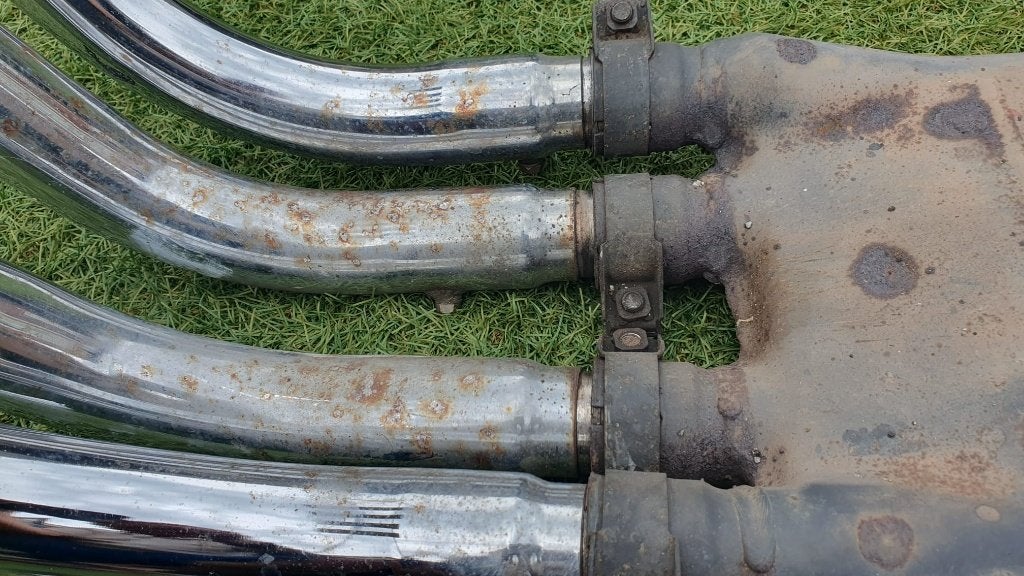 Uitlaatspruitstuk Yamaha XJR 1300 model 2003, Ophalen, Gebruikt