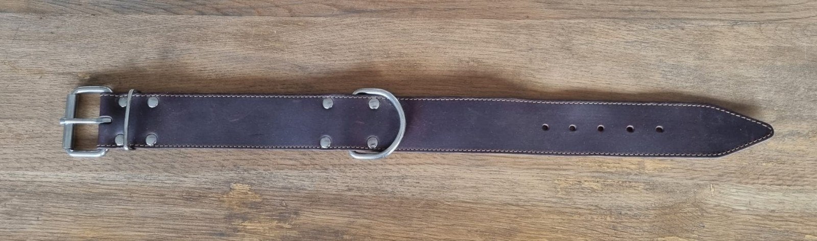 Honden halsband bruin leer, Dieren en Toebehoren, Ophalen of Verzenden, Nieuw