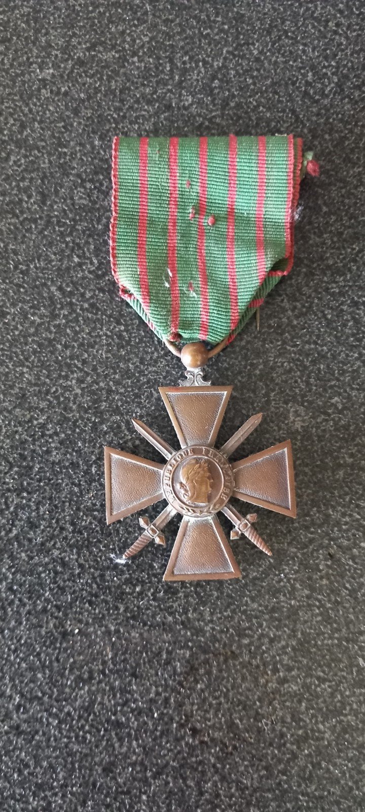 Franse Medaille WO1 1914-1917, origineel, Ophalen of Verzenden, Landmacht, Overige gebieden, Lintje, Medaille of Wings