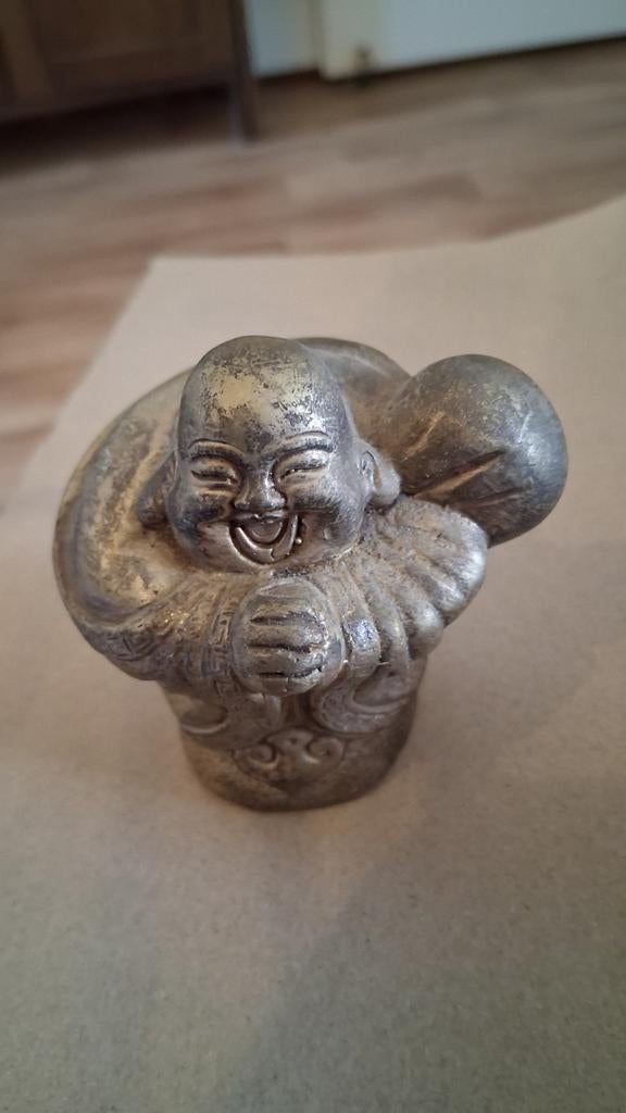 Bronzen Lachende Boeddha Beeldje, Antiek en Kunst, Antiek | Koper en Brons, Verzenden