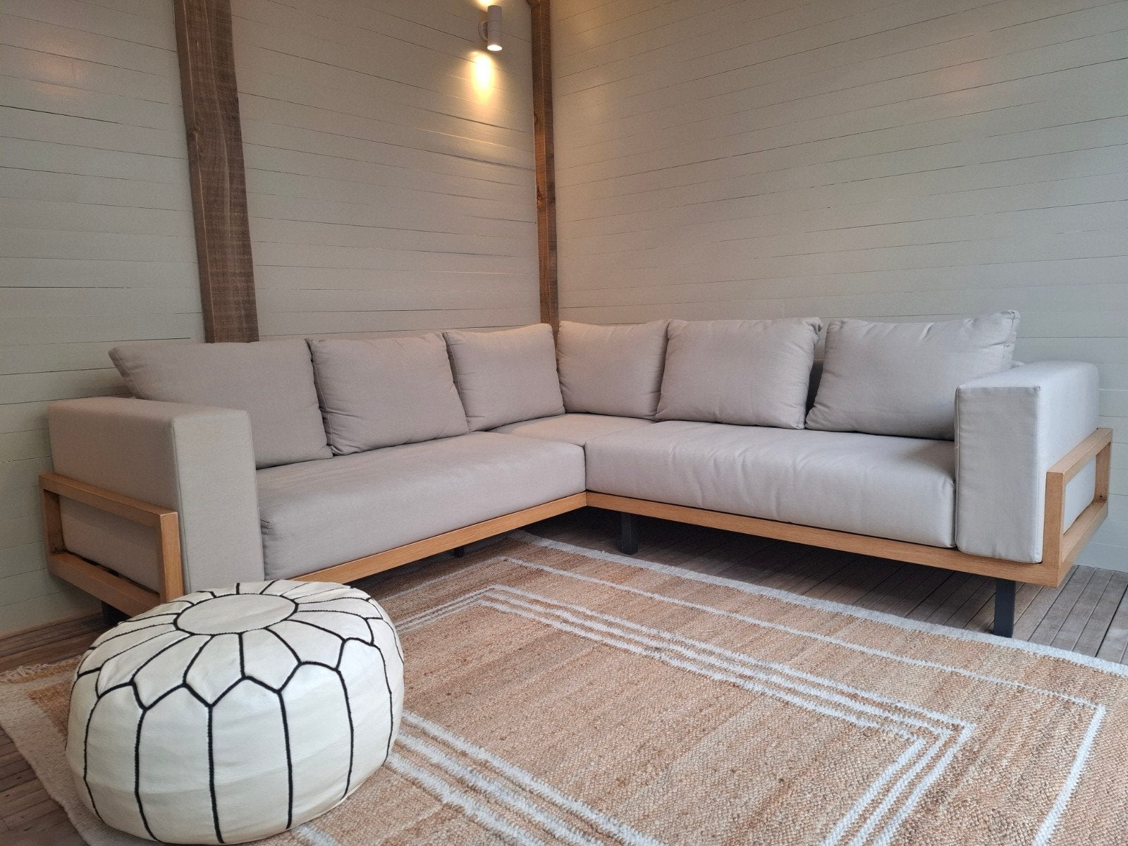 Loungeset Loungebank Tuinbank Karwei Dean Beige 220 x 220, Ophalen