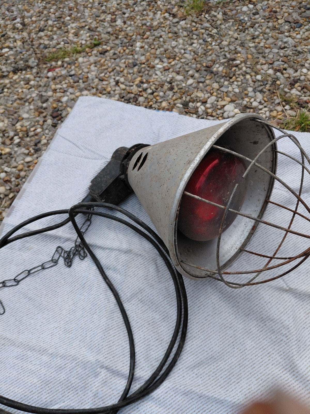 Vintage warmtelamp / infraroodlamp met rooster