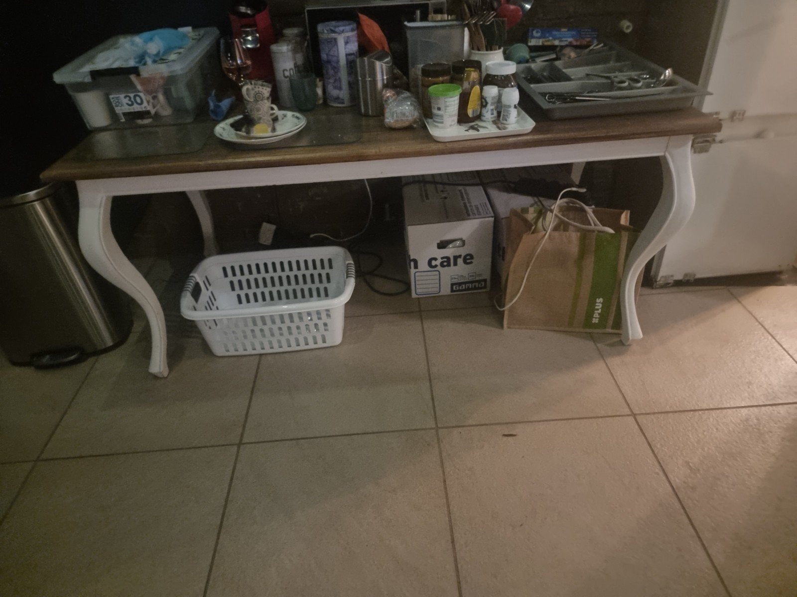 Riviera Maison stijl eettafel met barokke poten 180x90x80, Huis en Inrichting, Tafels | Eettafels, Gebruikt, 50 tot 100 cm, 150 tot 200 cm