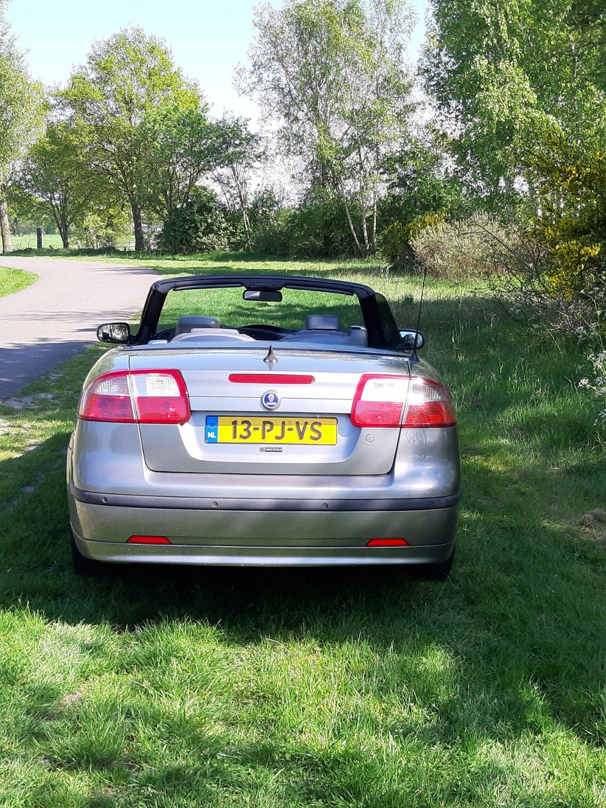 Saab 9-3 1.8 T 110KW Cabrio AUT 2004 Grijs, Auto's, 1998 cc, 4 cilinders, Cabriolet, 4 stoelen