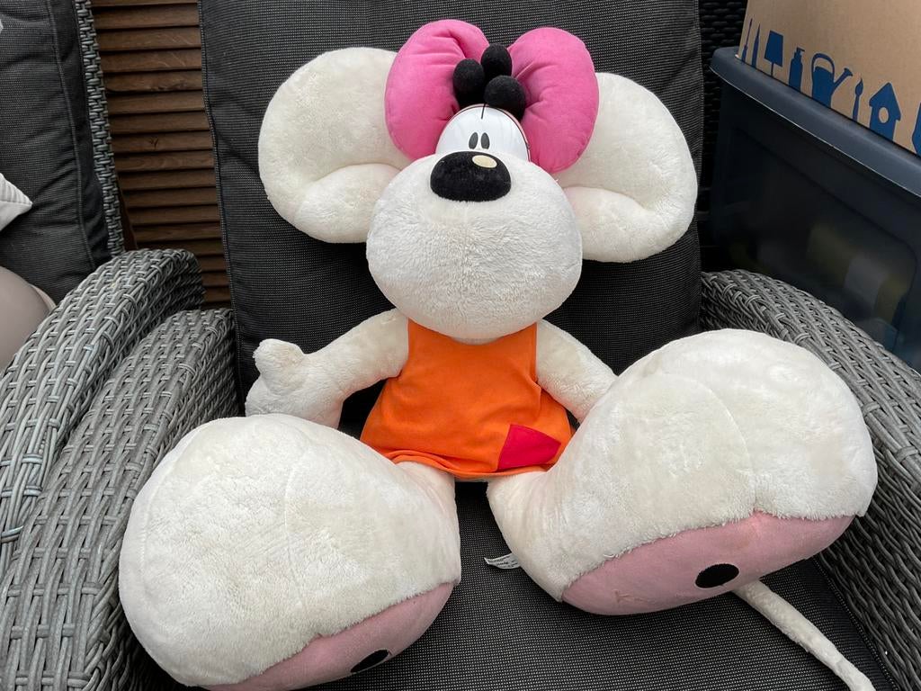 Zgan, niet kapot, grote Diddlina knuffel 70cm van Diddl, Ophalen, Zo goed als nieuw, Knuffel