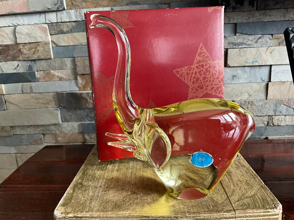 Prachtige kristallen olifant origineel doosje perfecte staat, Antiek en Kunst, Antiek | Glas en Kristal, Ophalen of Verzenden