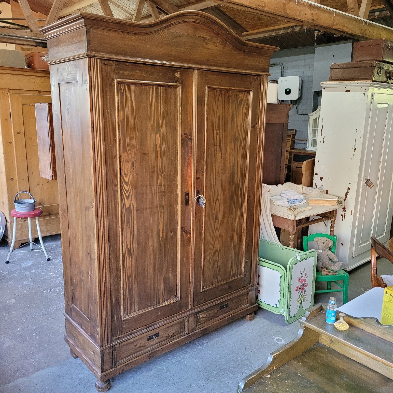 Brocante oud grenen demontabele kast servieskast kledingkast, Ophalen