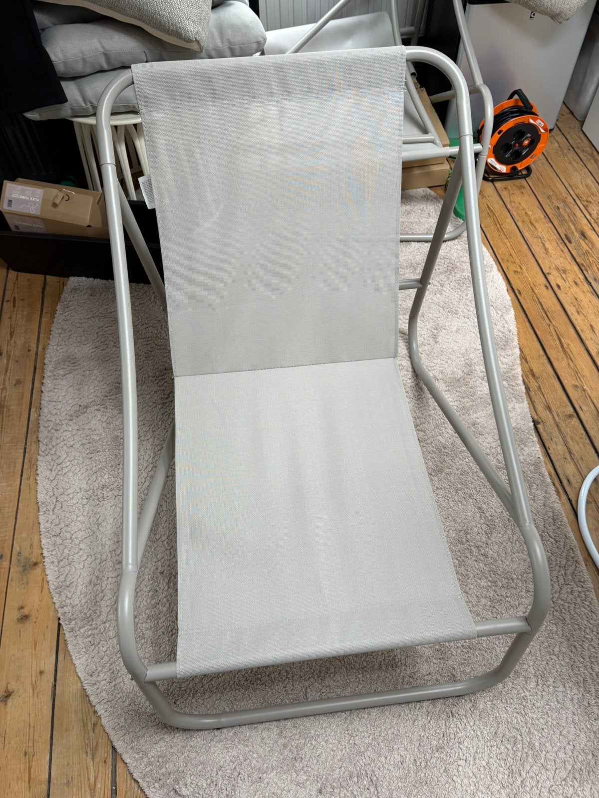 2x loungestoel - tuin, Ophalen, Zo goed als nieuw, Kunststof, 2 zitplaatsen