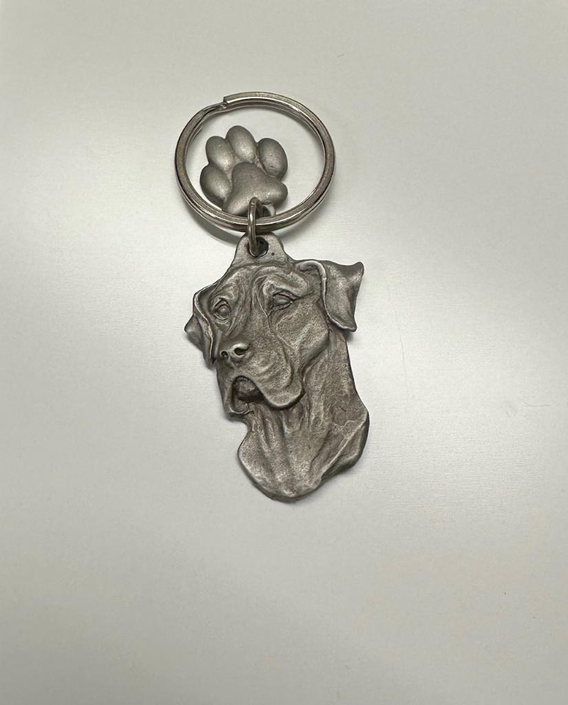 Sleutelhanger Duitse Dog - tin, Verzamelen, Dier of Natuur, Nieuw, Ophalen of Verzenden, Nvt