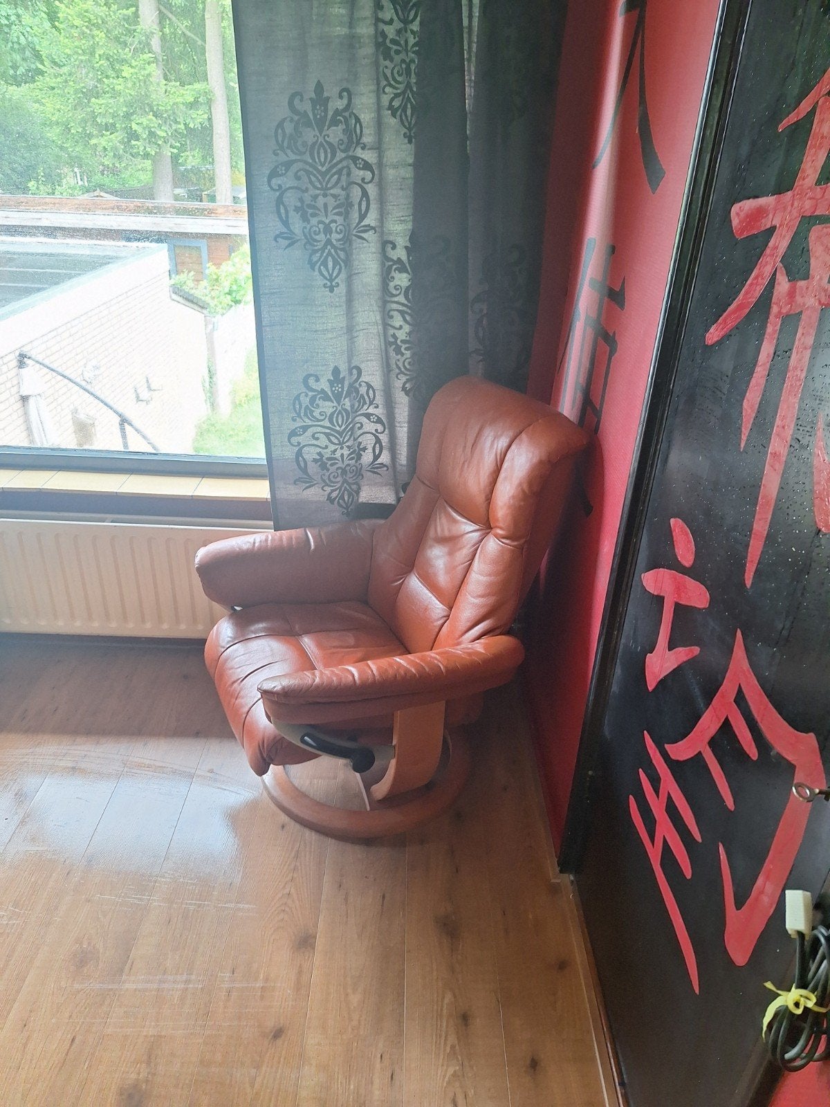 Terracotta ligstoel, Huis en Inrichting, Fauteuils, Ophalen, Zo goed als nieuw, Minder dan 50 cm