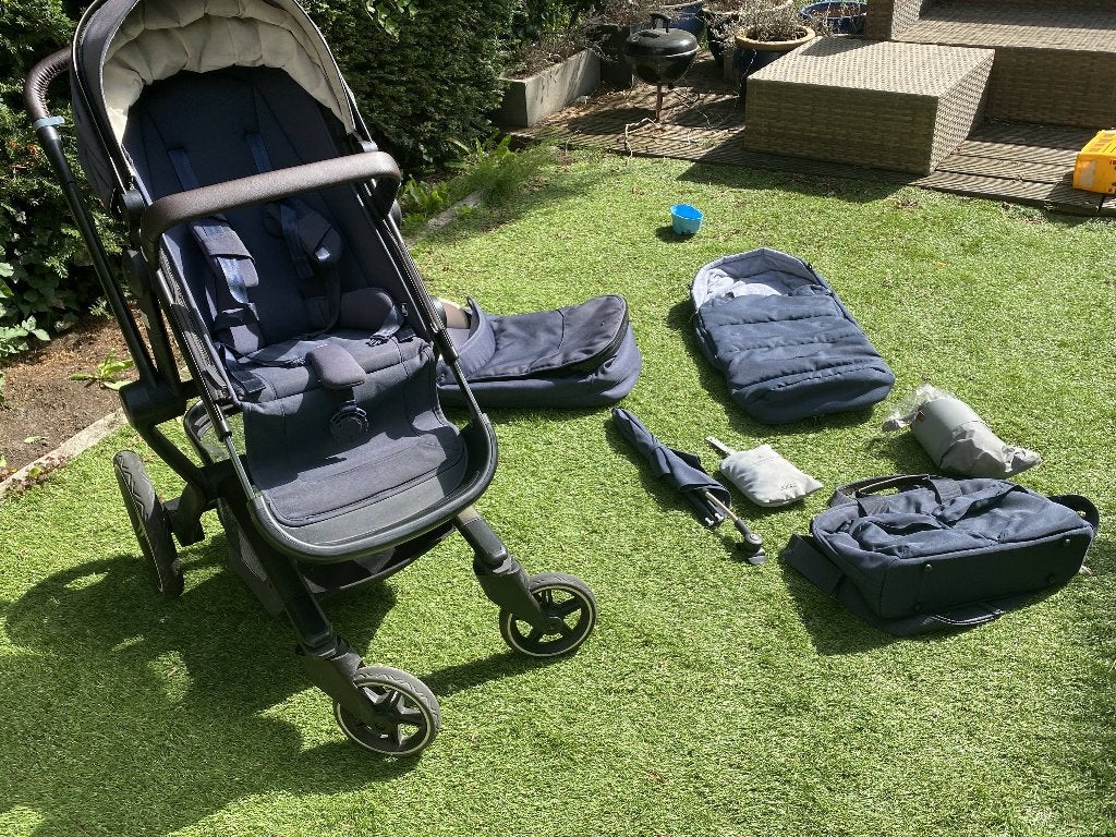 Joolz Day+ Plus kinderwagen 3 in 1 navy blauw - met reiswieg, Gebruikt, Duowagen, Combiwagen, Ophalen