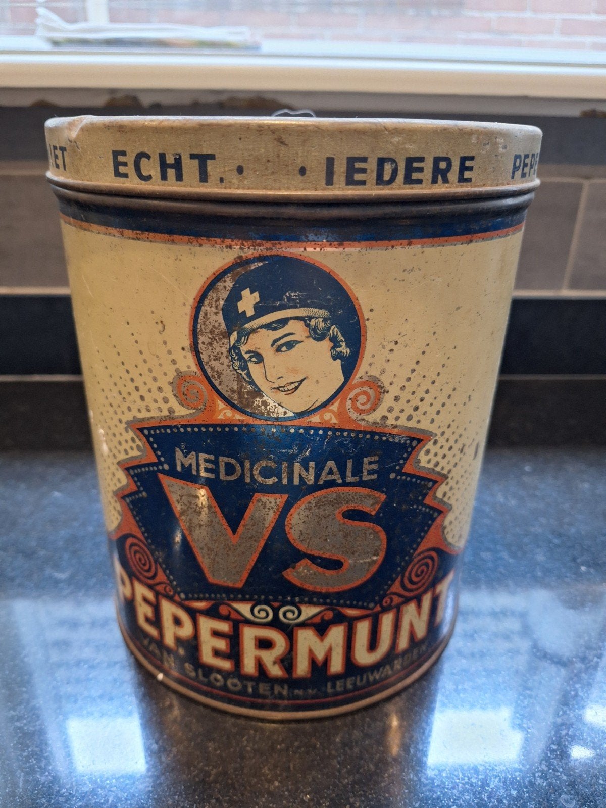 Vintage VS Pepermunt blik - Medicinale Pepermunt, Ophalen of Verzenden, Gebruikt, Overige, Overige merken