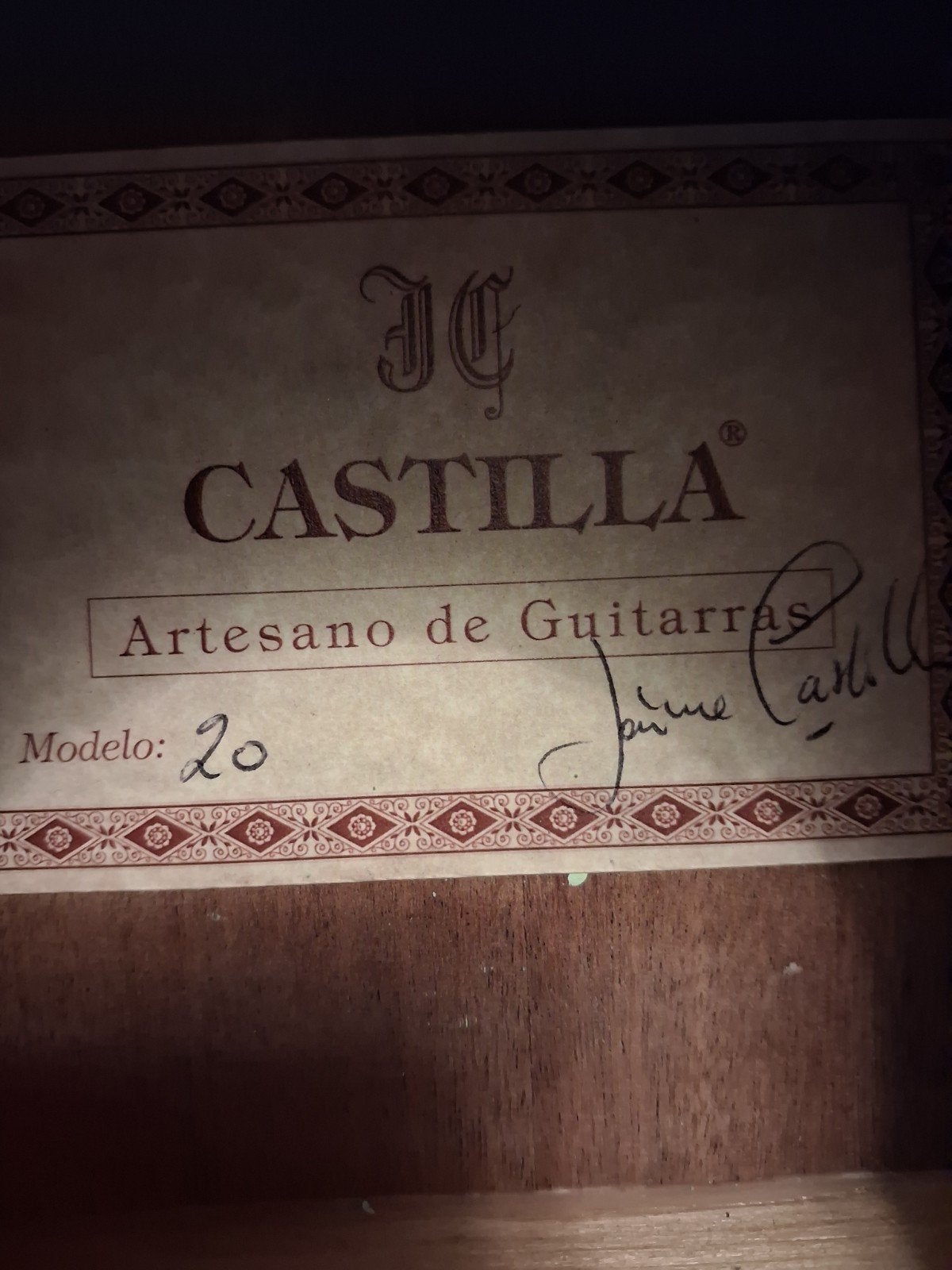 Foto 4 van JC Castilla modelo 20 klassiek Spaanse gitaar