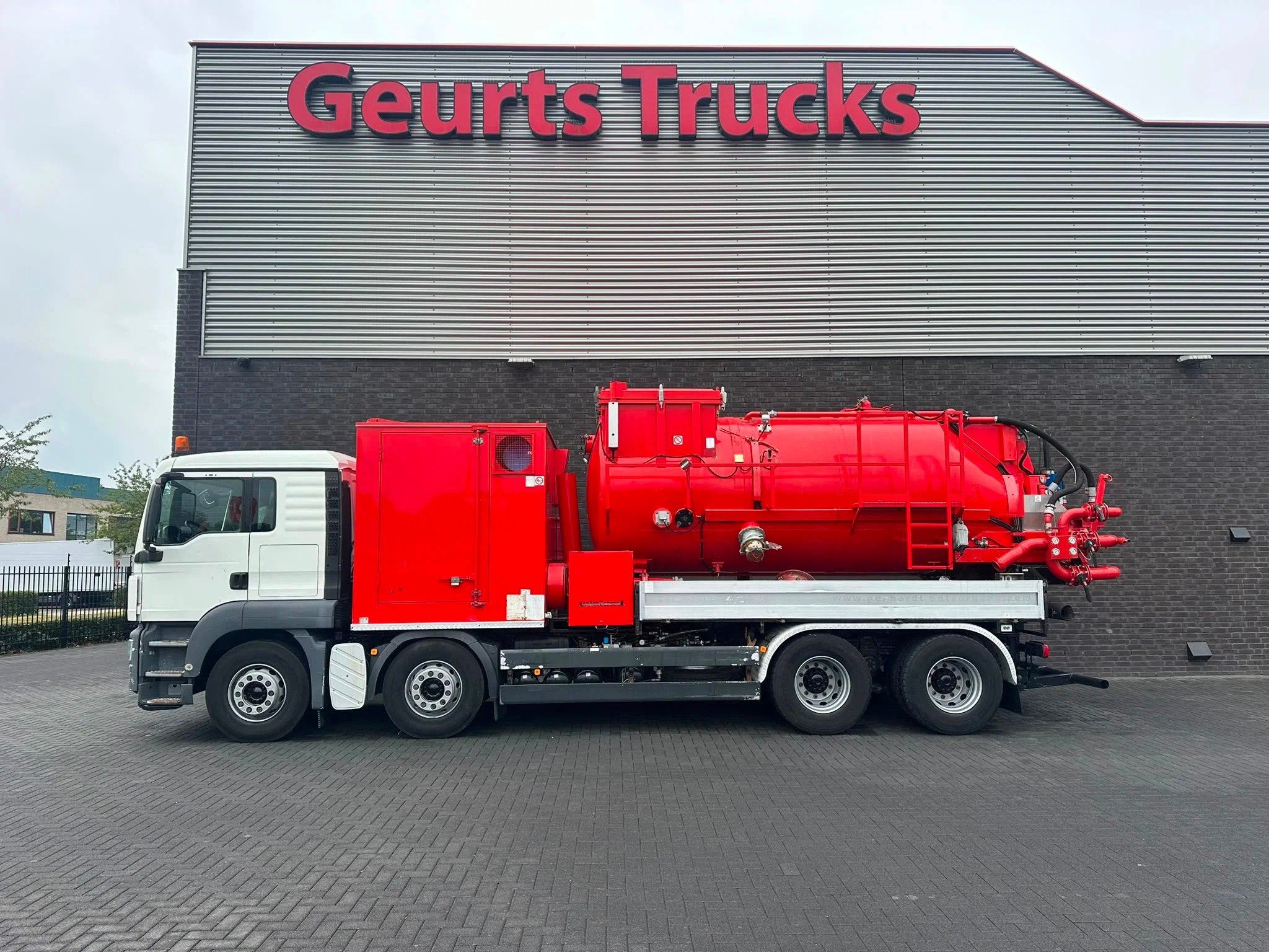 MAN TGS 35.400 BB 8X4 + WIELAND B.V BB.8200/TG DROGESTOFFEN, Euro 5, Achterwielaandrijving, MAN, Wit